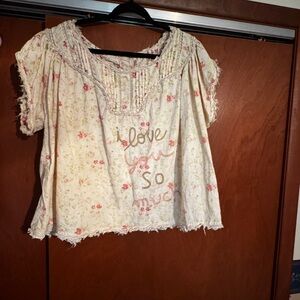 Magnolia Pearl Floral Cream Top